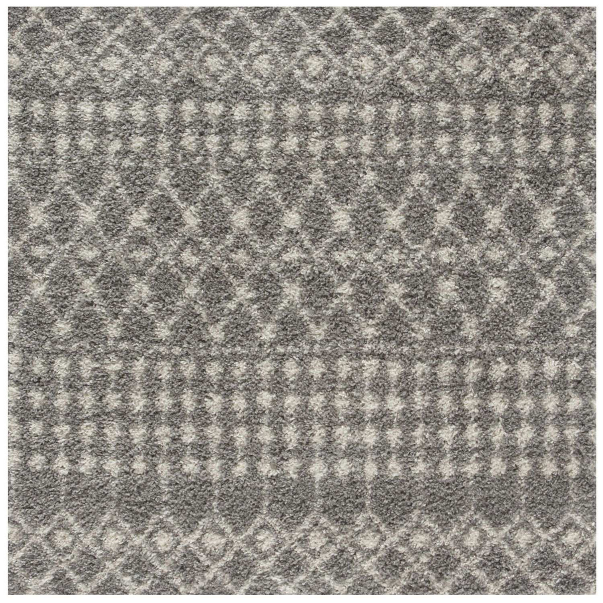 Moroccan Shaggy Rug, Grey 1010