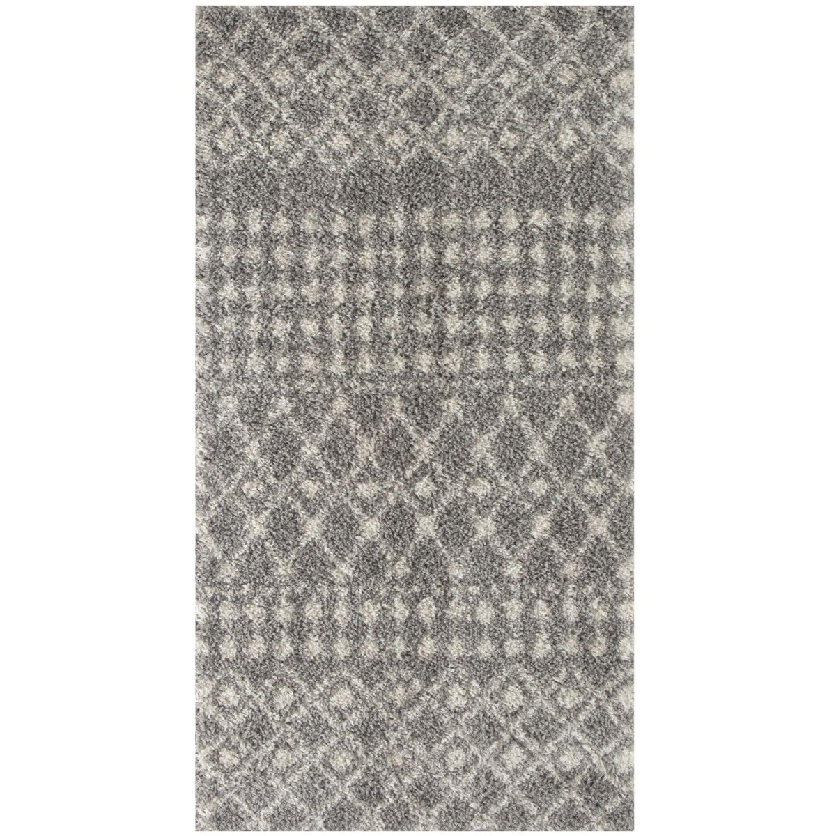 Moroccan Shaggy Rug, Grey 1010