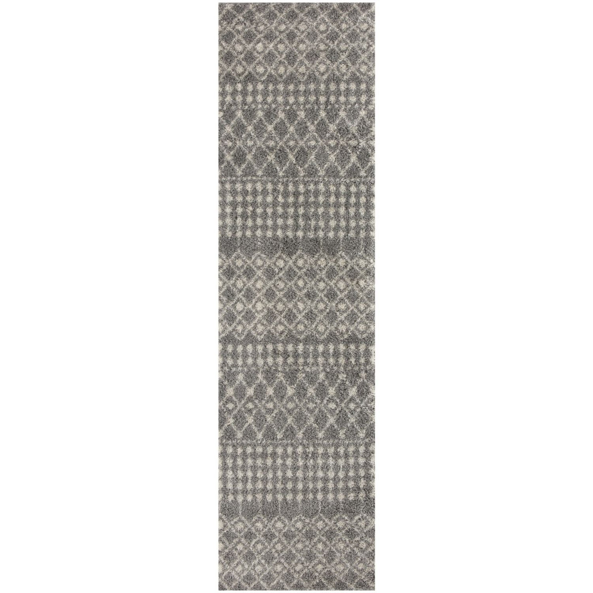 Moroccan Shaggy Rug, Grey 1010