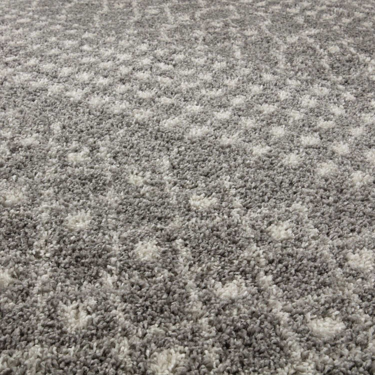 Moroccan Shaggy Rug, Grey 1010