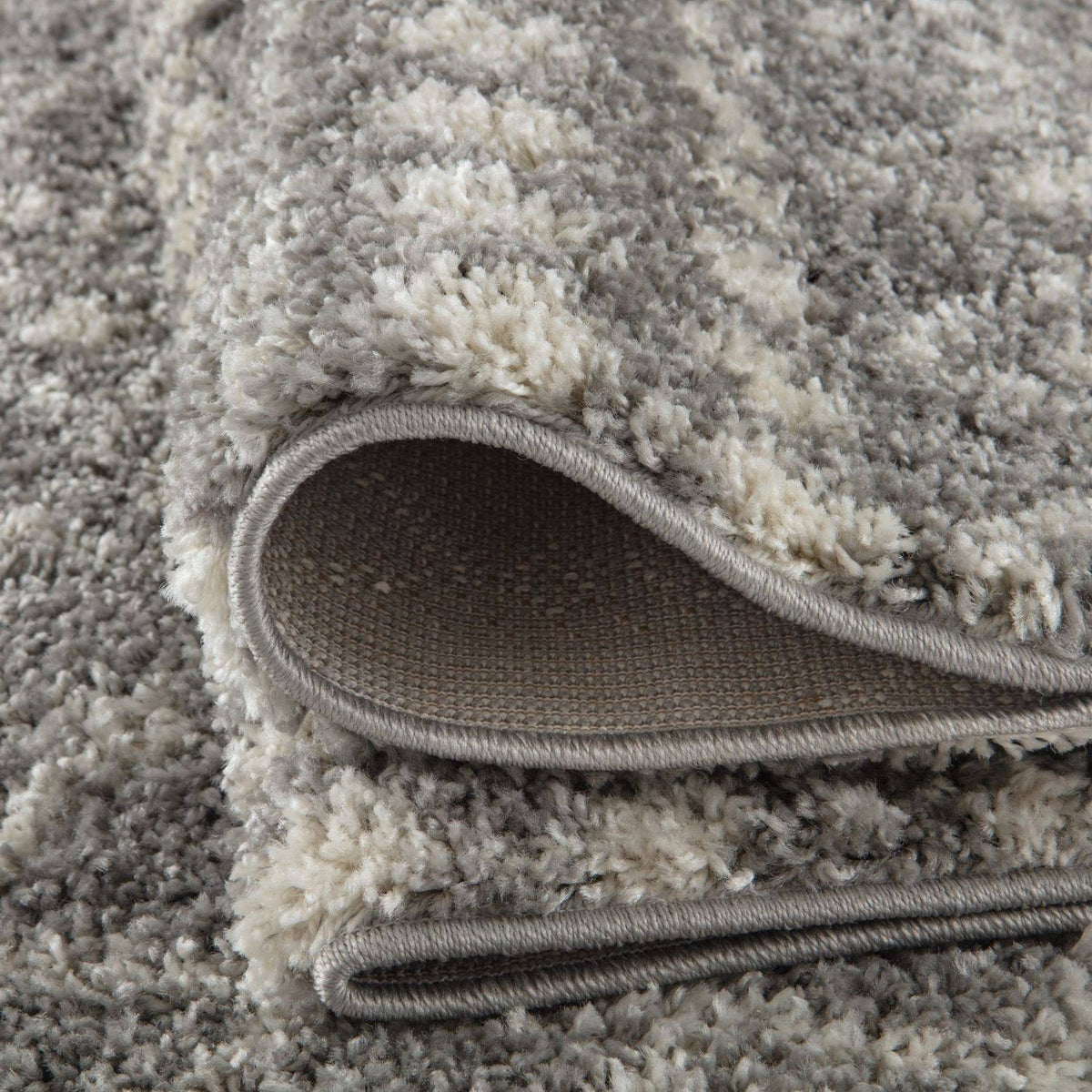 Moroccan Shaggy Rug, Grey 1010