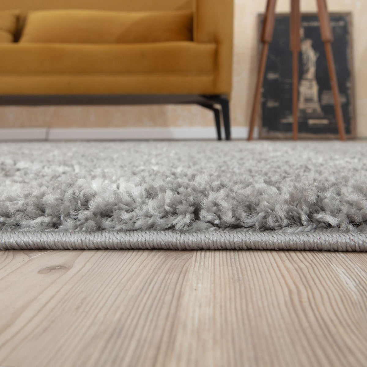 Moroccan Shaggy Rug, Grey 1010