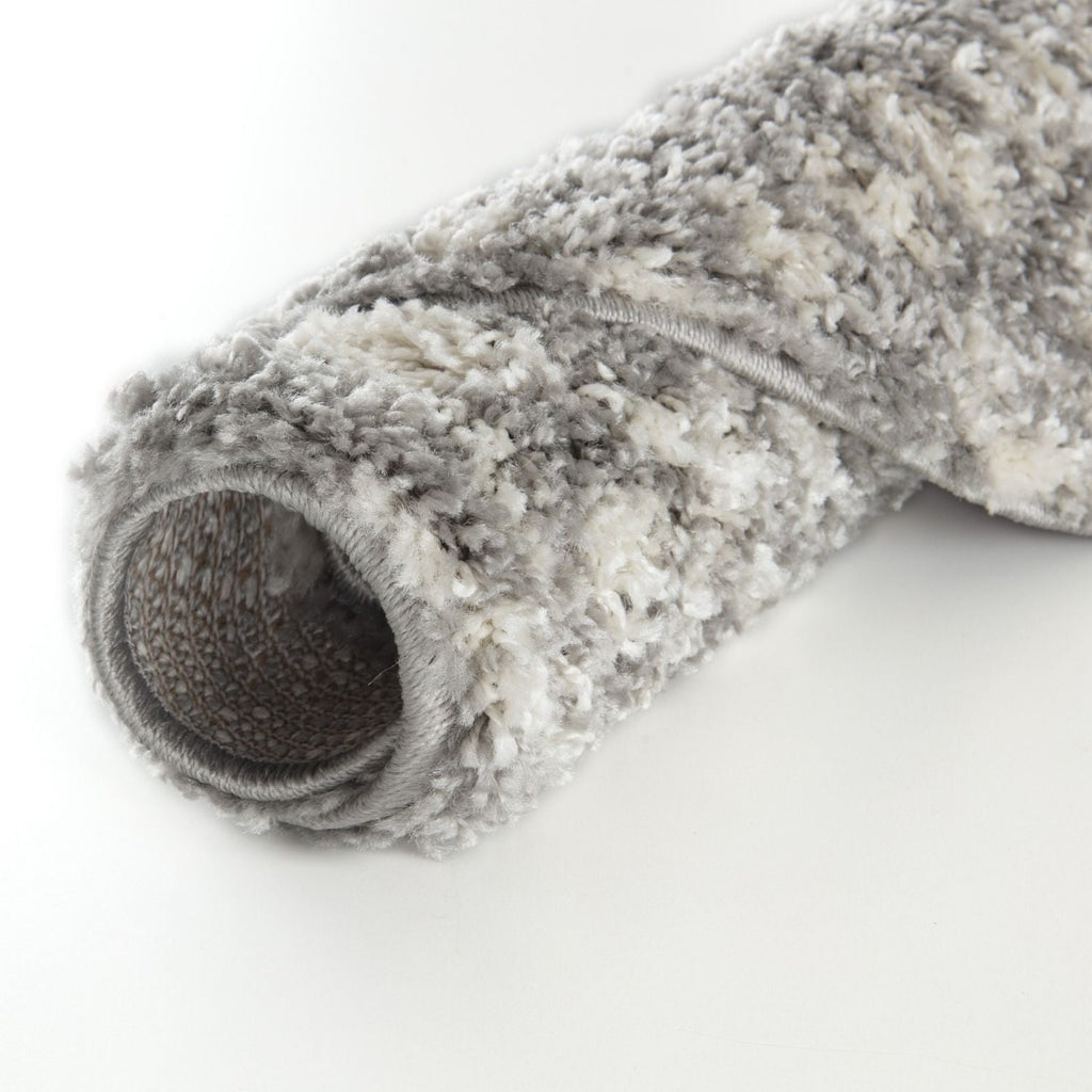 Moroccan Shaggy Rug, Grey 1010