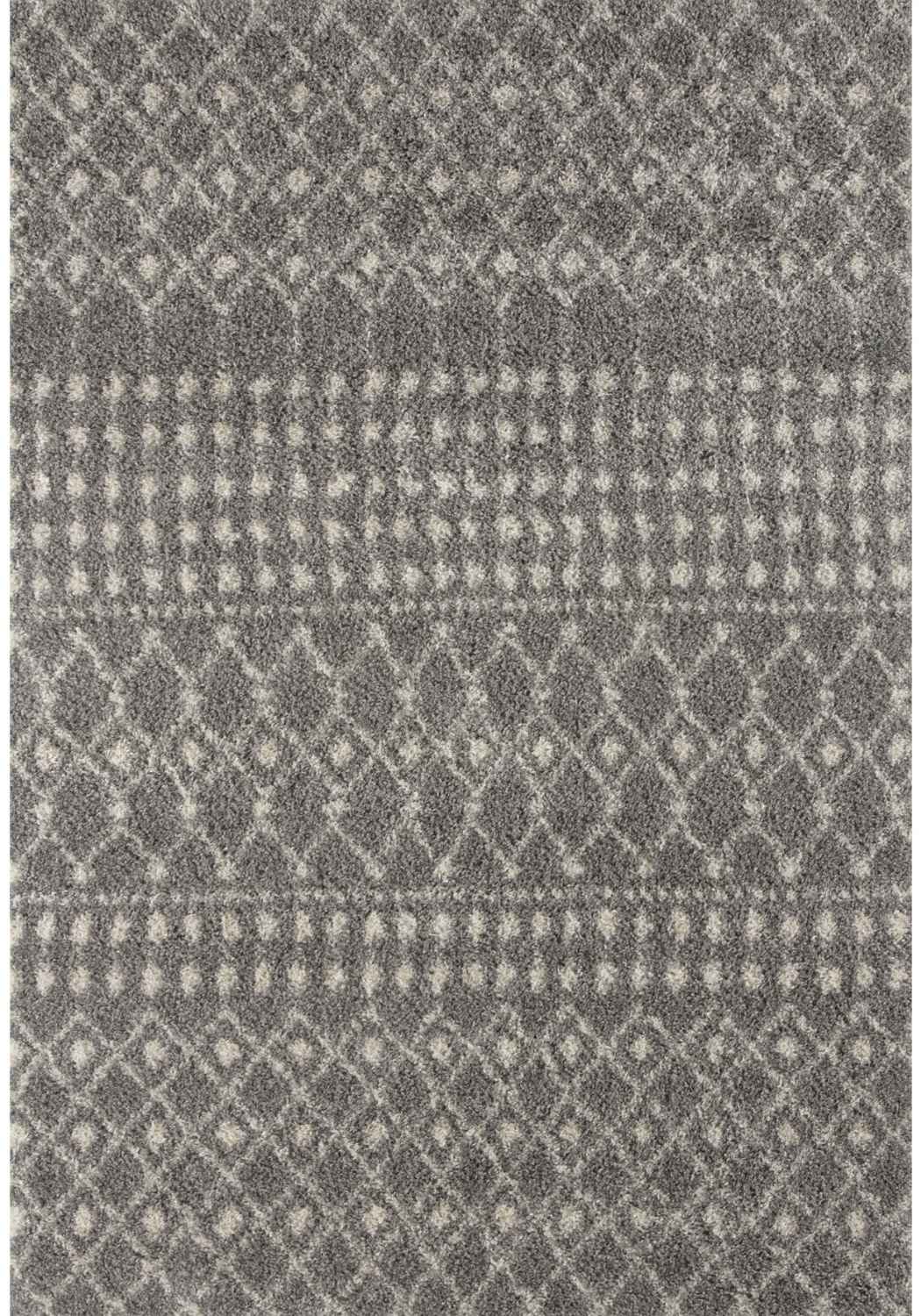 Moroccan Shaggy Rug, Grey 1010
