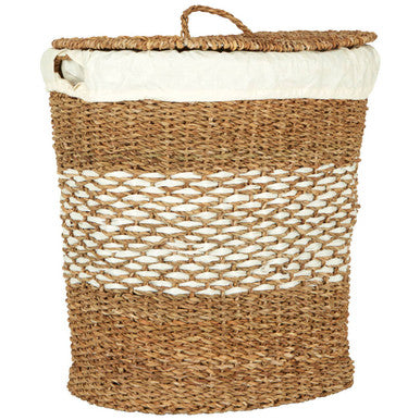 Lidi Oval Seagrass Storage Basket with Lid