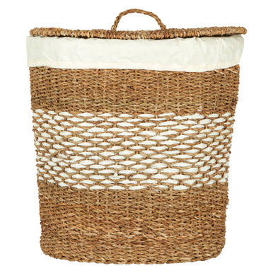 Lidi Oval Seagrass Storage Basket with Lid