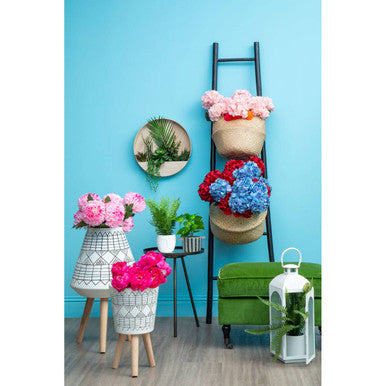 Artificial Fuchsia Peony Stem, 65cm