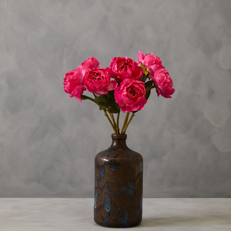 Artificial Fuchsia Peony Stem, 65cm