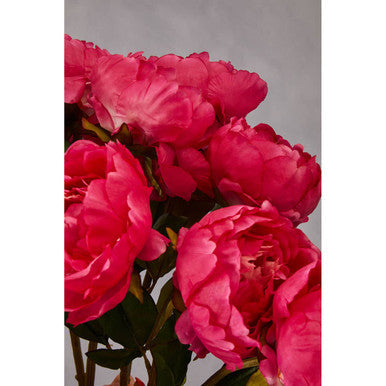 Artificial Fuchsia Peony Stem, 65cm