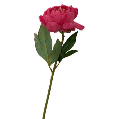 Artificial Fuchsia Peony Stem, 65cm