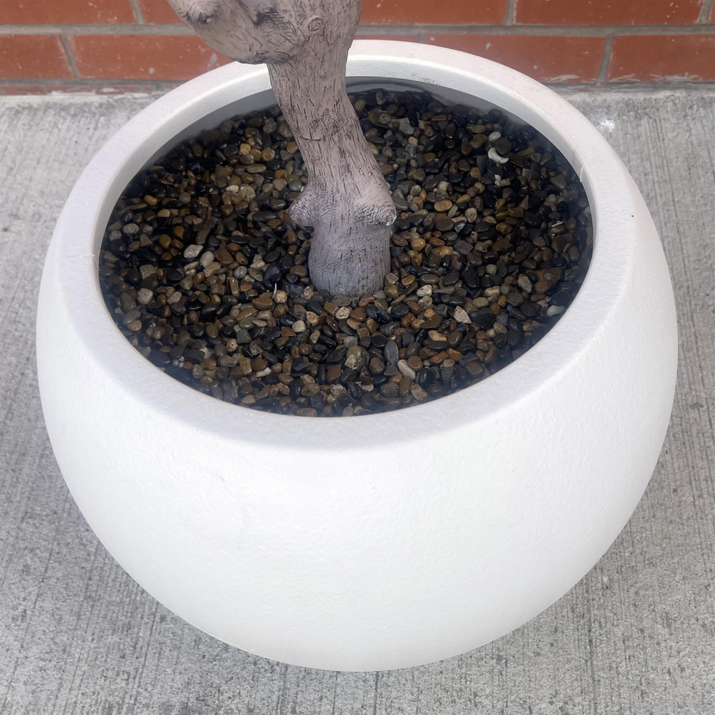 XXL Artificial Olive Tree with Stone-Effect Planter, 200cm
