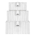 Resin Woven Storage Baskets, Set of 3, White