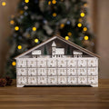 White Wooden Christmas Advent Calendar with Roof