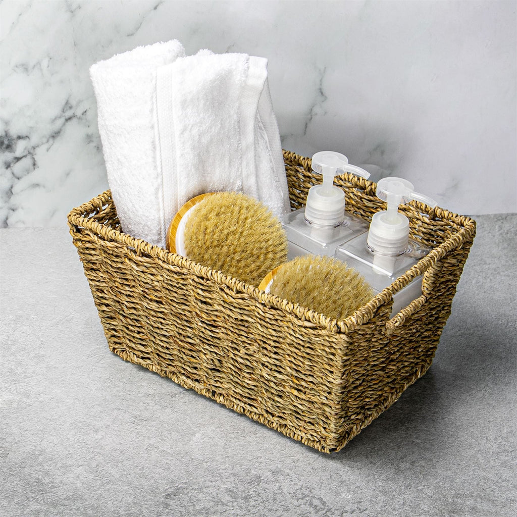 Natural Seagrass Storage Baskets, Set of 3