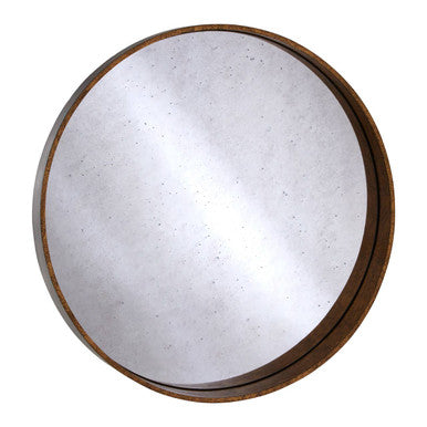 Round Wall Mirror, Antique Gold Frame