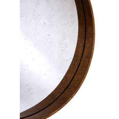 Round Wall Mirror, Antique Gold Frame