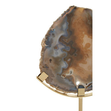 Black and Gold Agate Sculpture