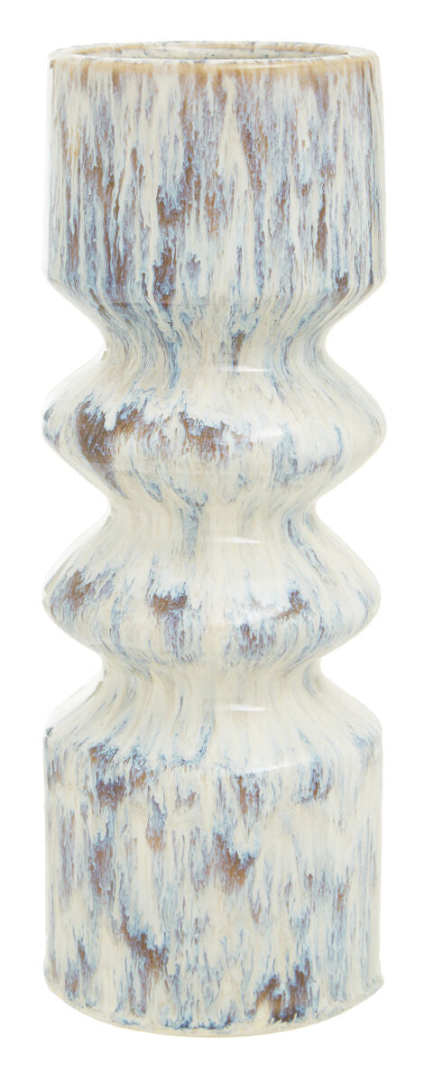 Large Beige Speckled Stoneware Vase