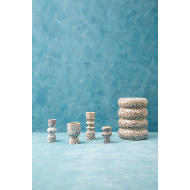 Large Beige Speckled Stoneware Vase