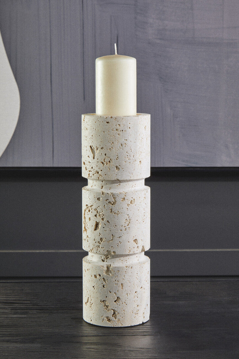 Tiered Travertine Holder Ornament