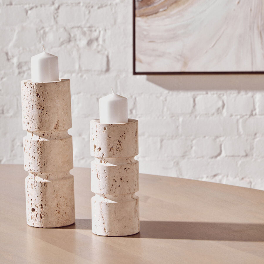 Tiered Travertine Holder Ornament