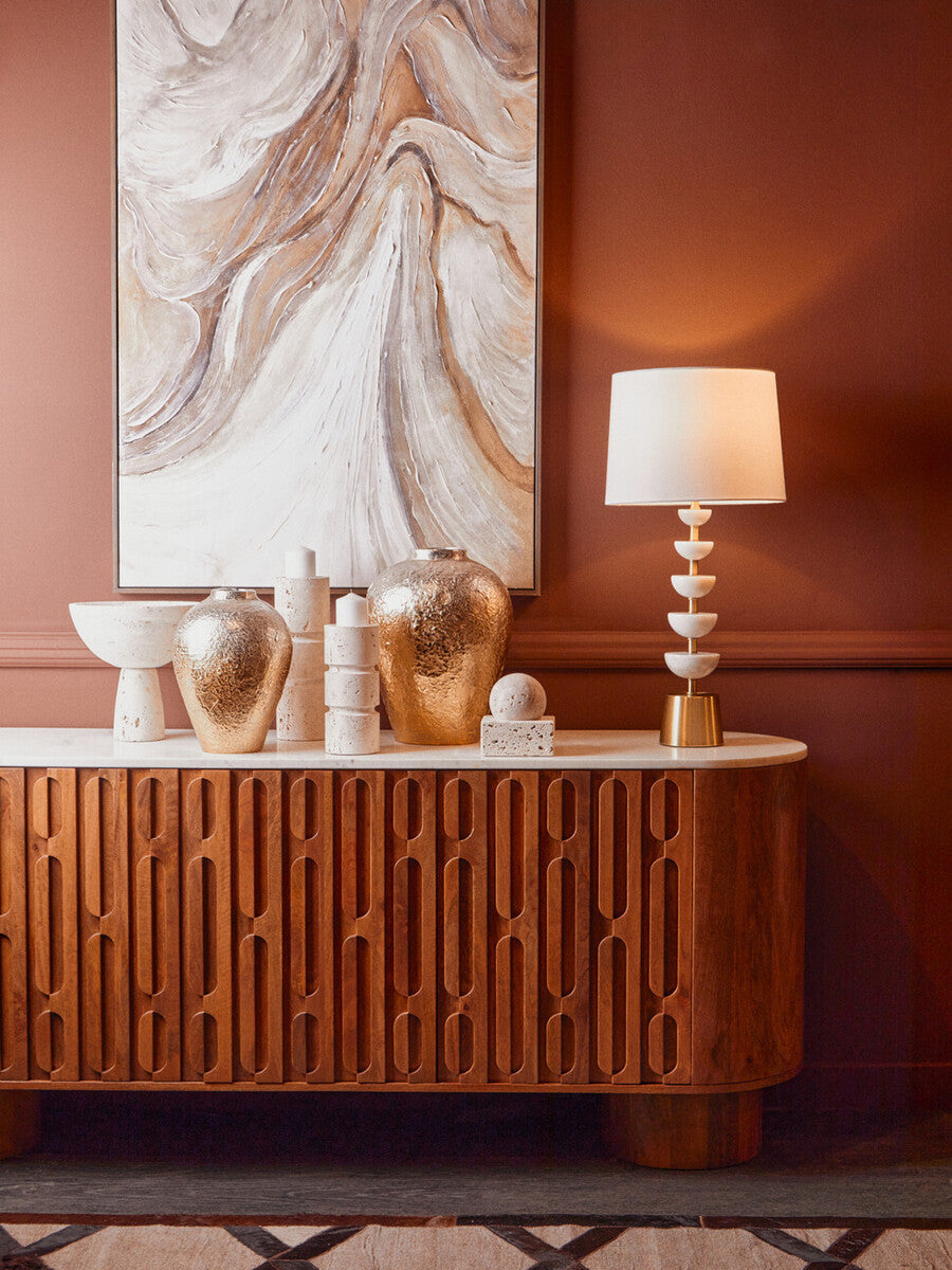 Tiered Travertine Holder Ornament