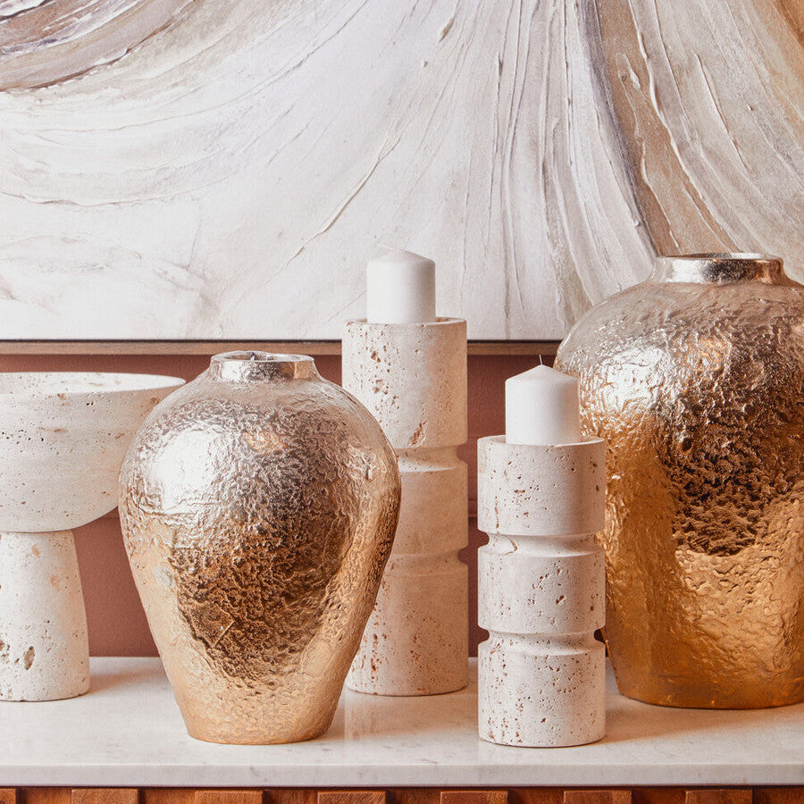 Tiered Travertine Holder Ornament