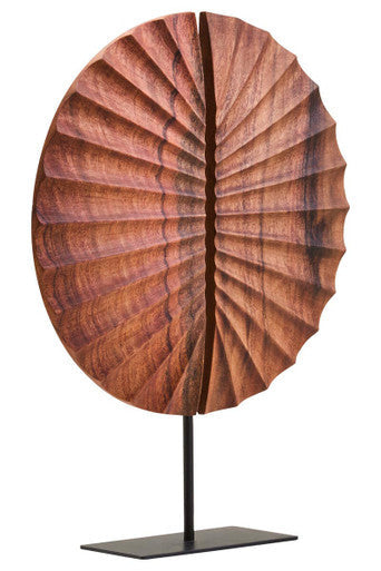 Brown Wood Sculpture on Black Base