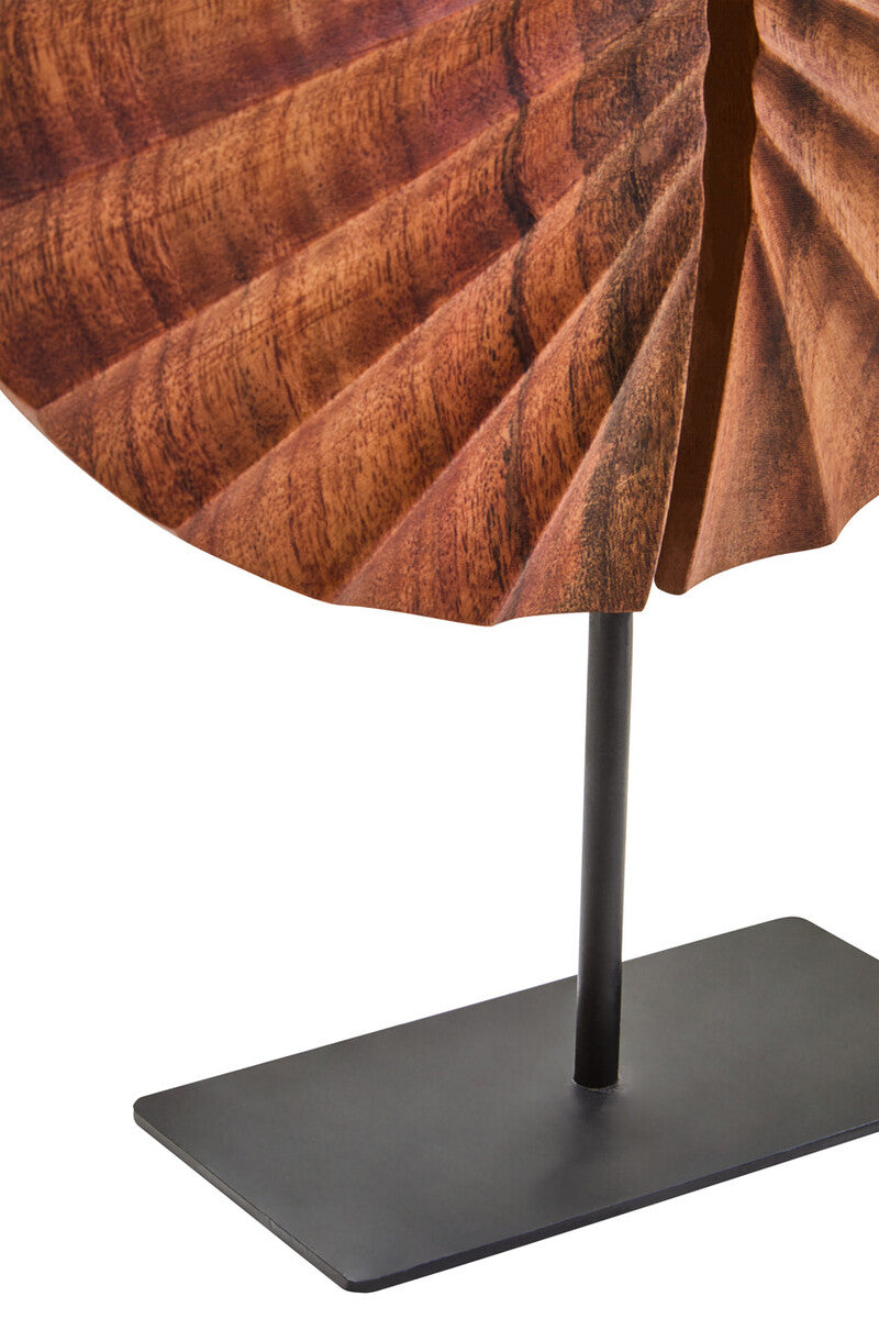 Brown Wood Sculpture on Black Base