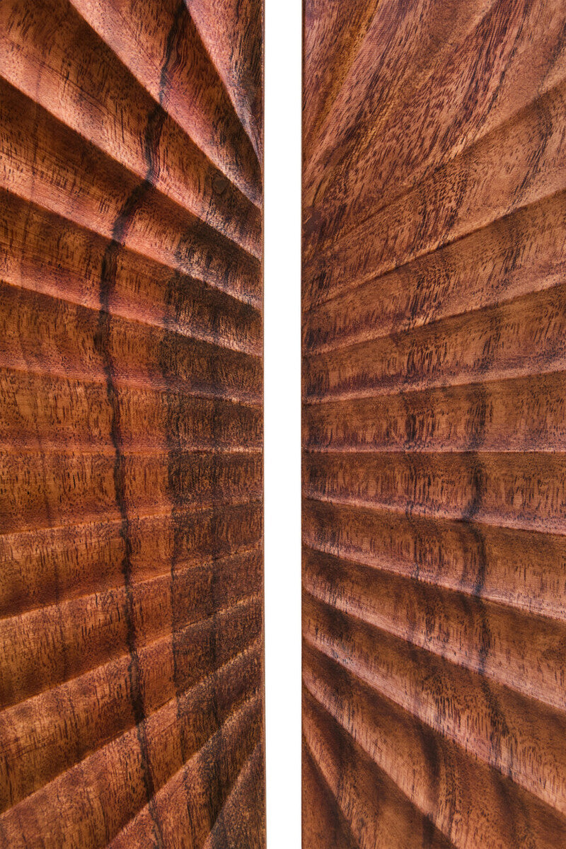 Brown Wood Sculpture on Black Base