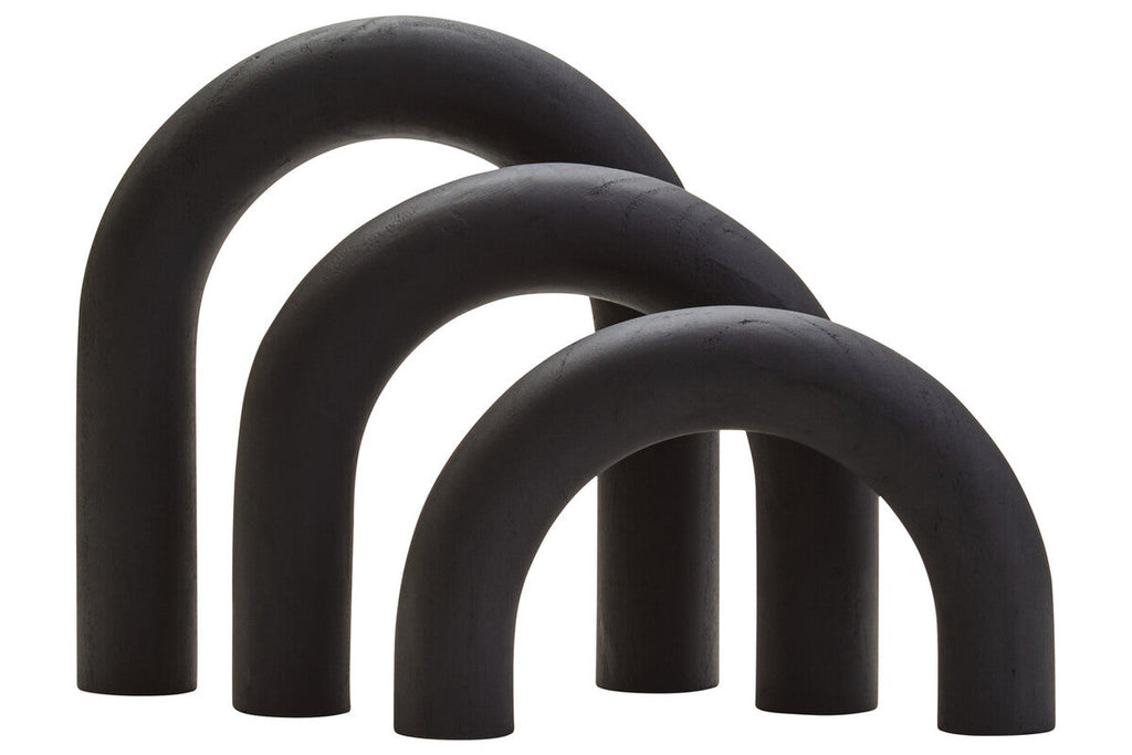 Black Wood Arch Sculpture