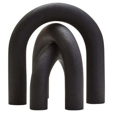 Black Wood Arch Sculpture