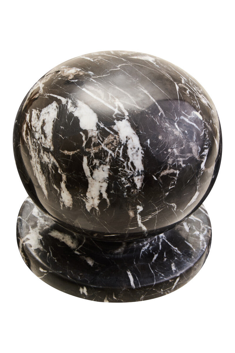 Black and White Marble Ball Sculpture