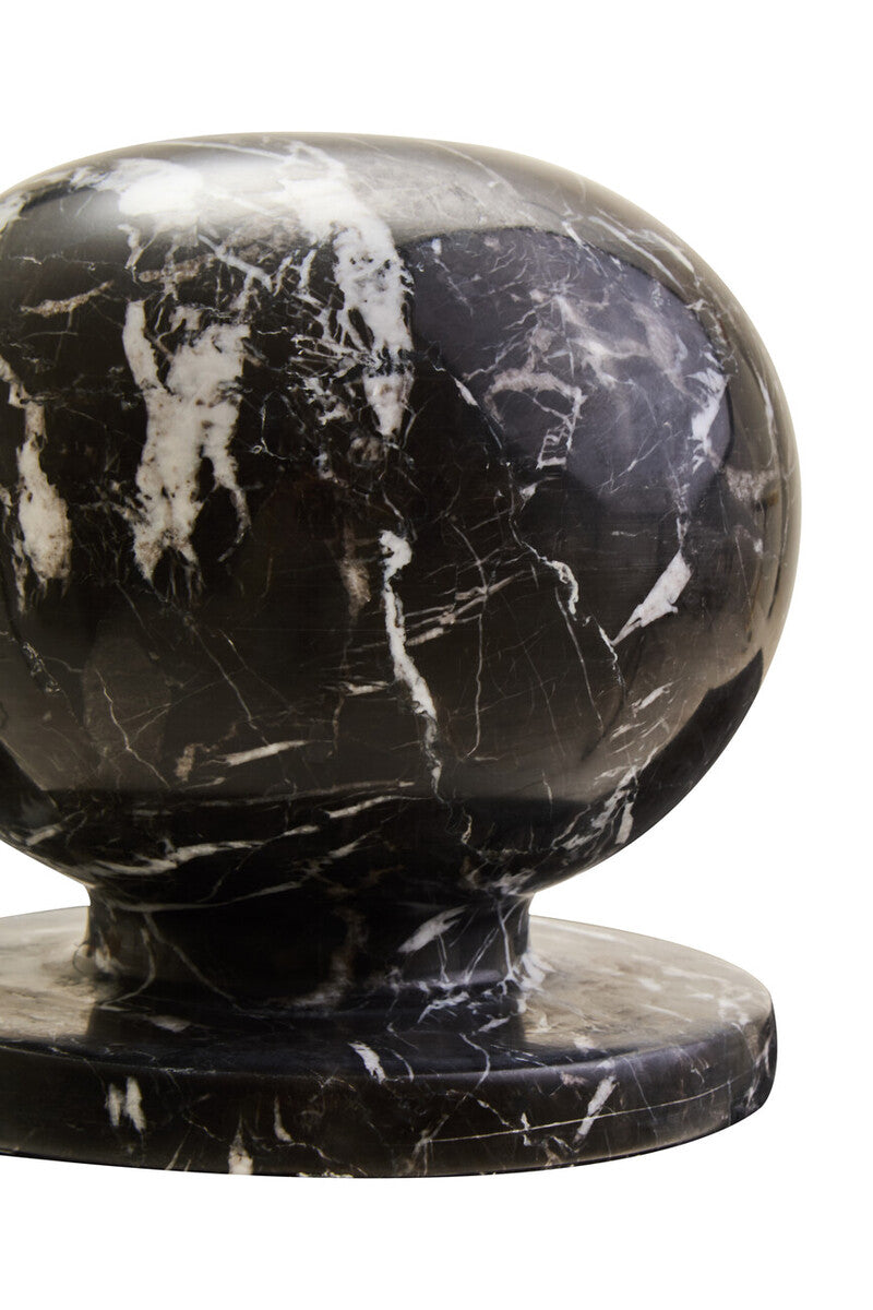 Black and White Marble Ball Sculpture