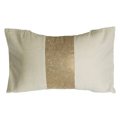 Kensington Ivory Velvet and Gold Cushion