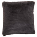 Grey Faux Fur Square Cushion