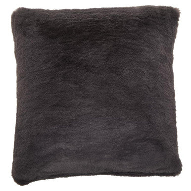 Grey Faux Fur Square Cushion