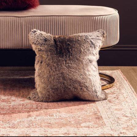 Mocha Ombre Faux Fur Square Cushion