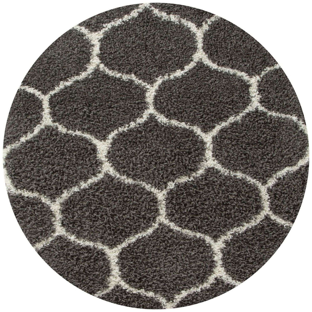 Moroccan Dark Grey Shaggy Rug