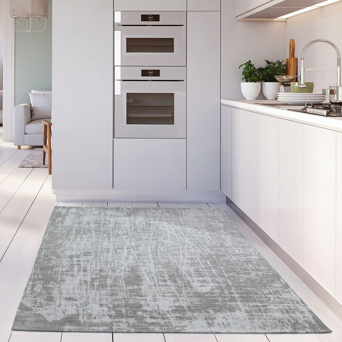 Carina Washable Grey Rug