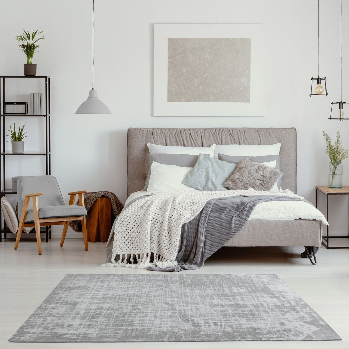 Carina Washable Grey Rug