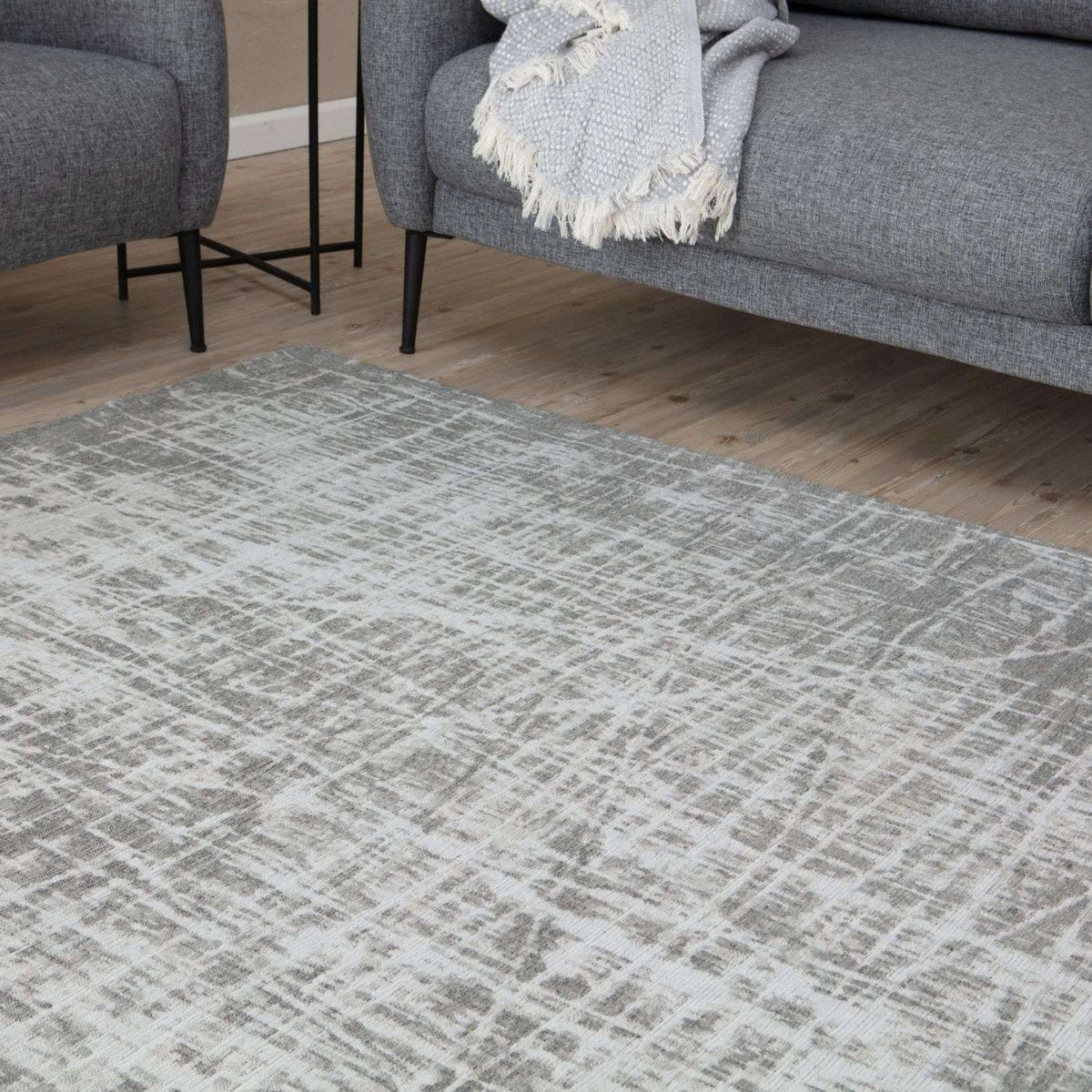 Carina Washable Grey Rug