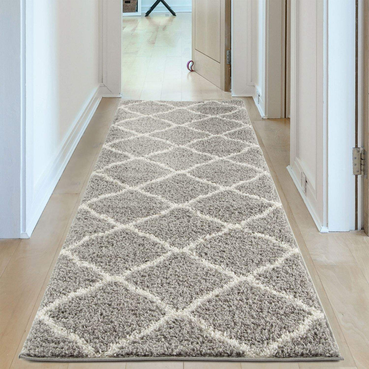 Moroccan Shaggy Rug, Grey 710
