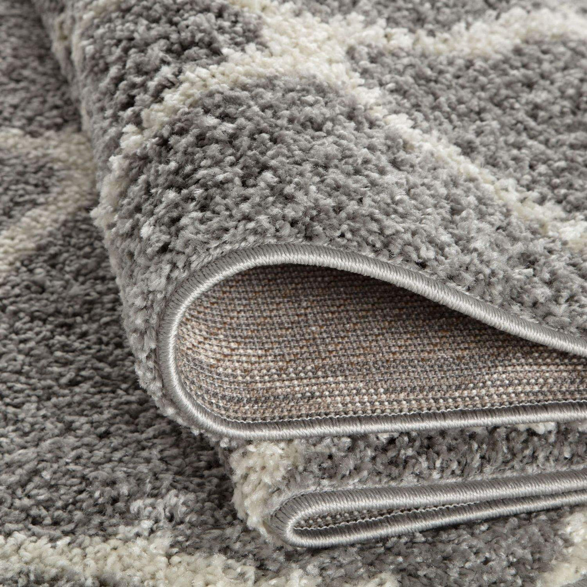 Moroccan Shaggy Rug, Grey 710