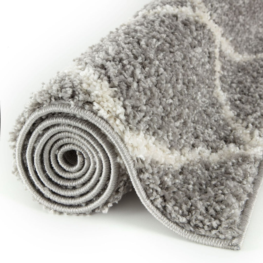Moroccan Shaggy Rug, Grey 710