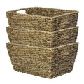 Natural Seagrass Storage Baskets, Set of 3