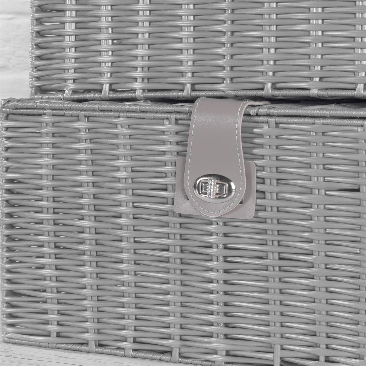 Resin Woven Storage Baskets, Set of 3, Grey