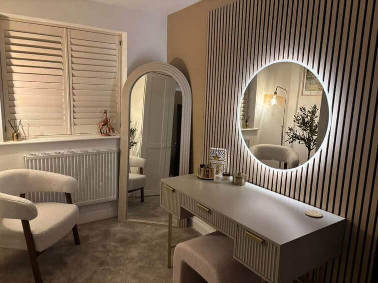Ava Round Backlit Mirror, 80cm