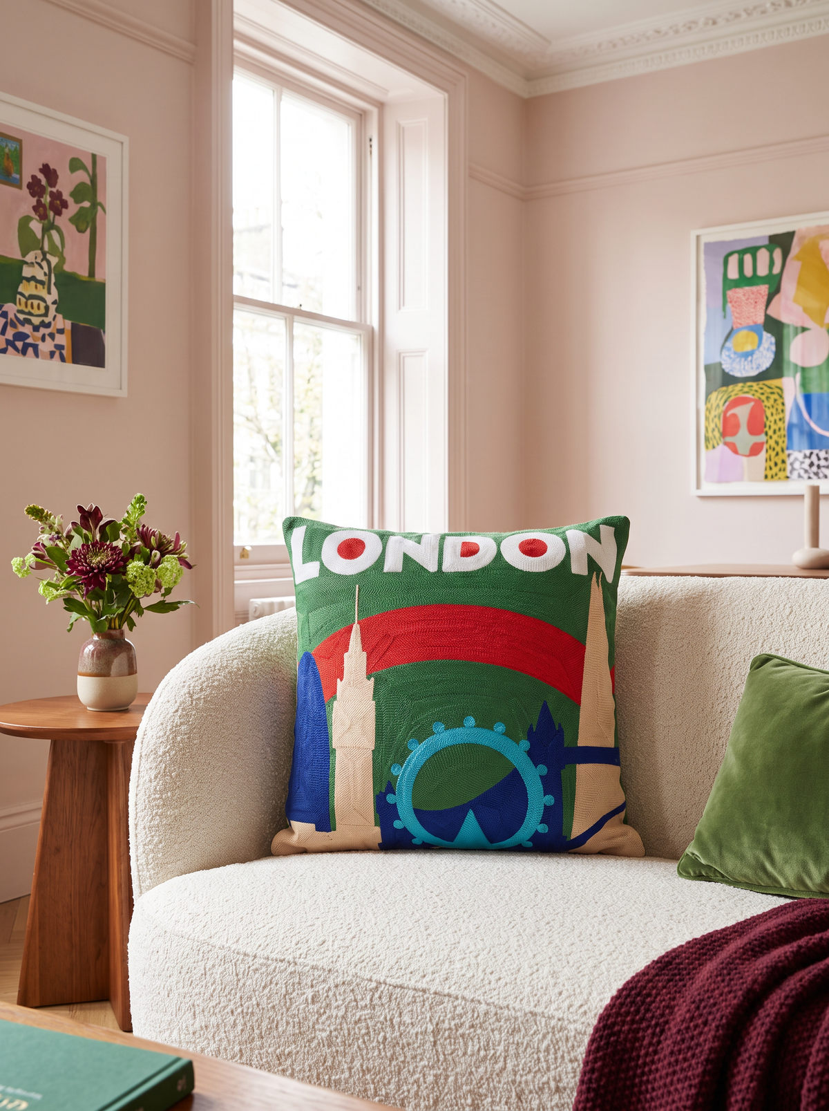 London Needlepoint Cushion