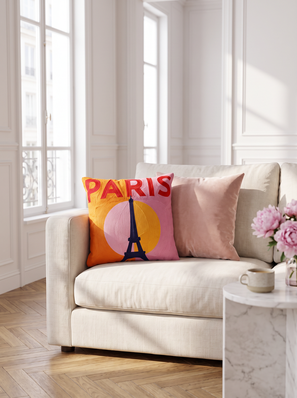 Paris Needlepoint Cushion